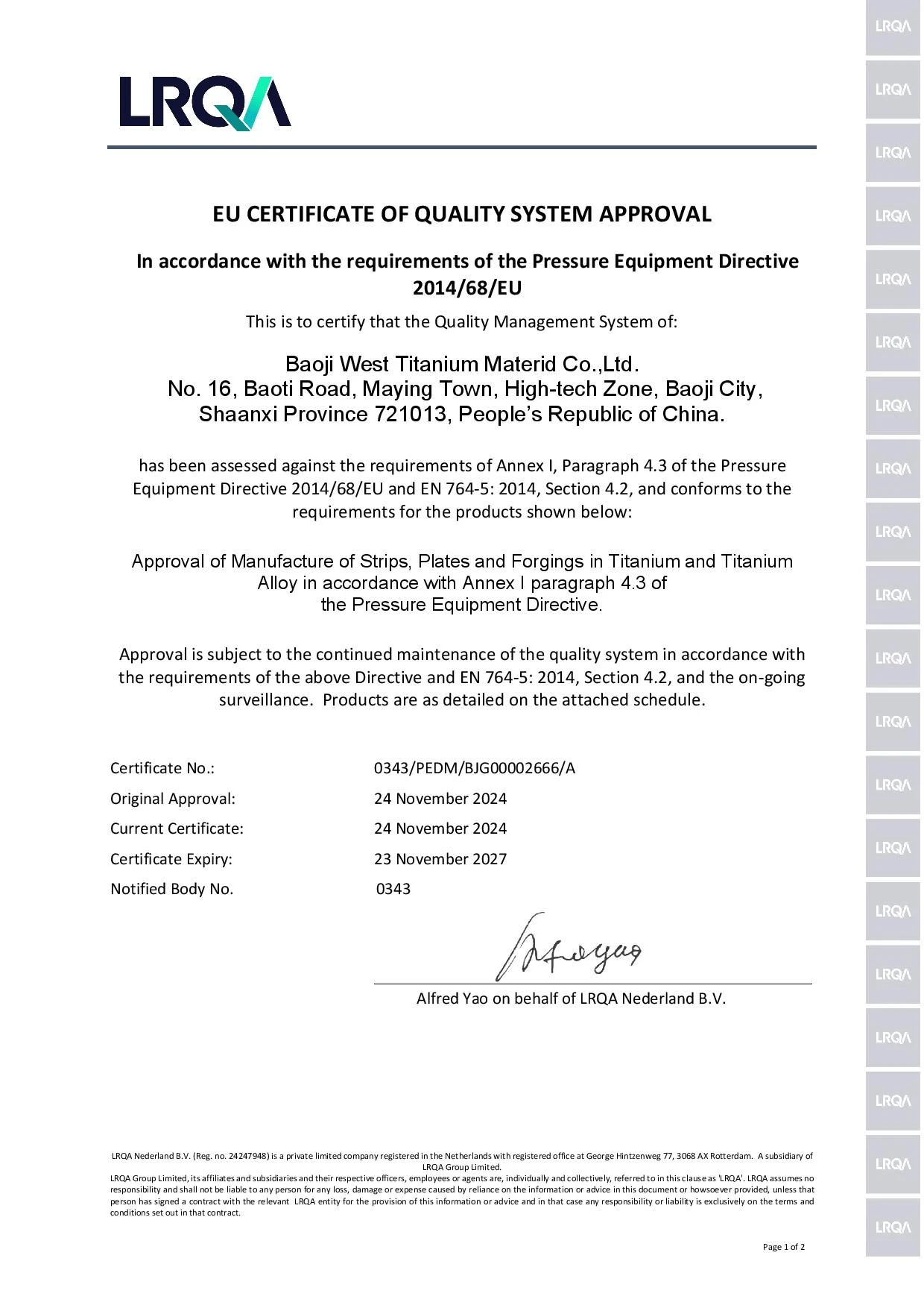 LRQA EU Certificate page 001 LRQA EU Certificate page 001